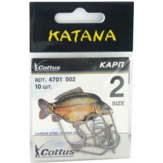 Крючок рыболовный KATANA Cottus №2 (уп. 10 шт)